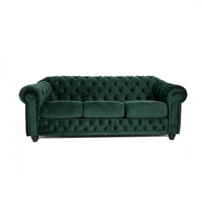 Canapea fixa Chesterfield Clasic, culoarea Verde