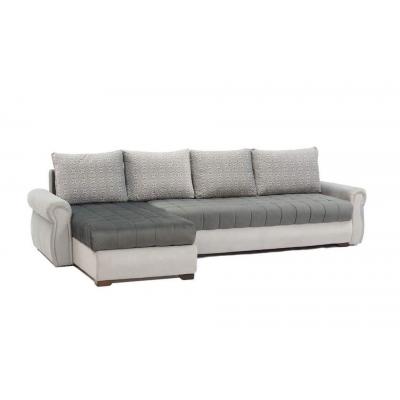 Coltar extensibil Venice Big, culoarea Gri Petrol/ Gri deschis, 2 spatii pentru depozitare