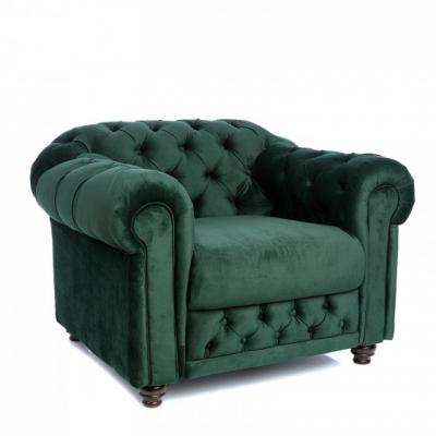 Fotoliu Chesterfield Clasic, culoare Verde