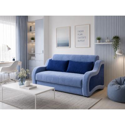 Canapea extensibila 3 locuri, extensie tip pat matrimonial, Studio, culoarea Albastru