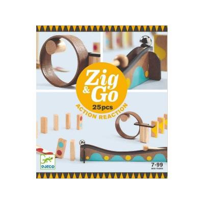 Zig & Go Djeco, set de constructie trasee, 25 piese